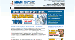 Desktop Screenshot of miamiairconditioningheatrepair.com